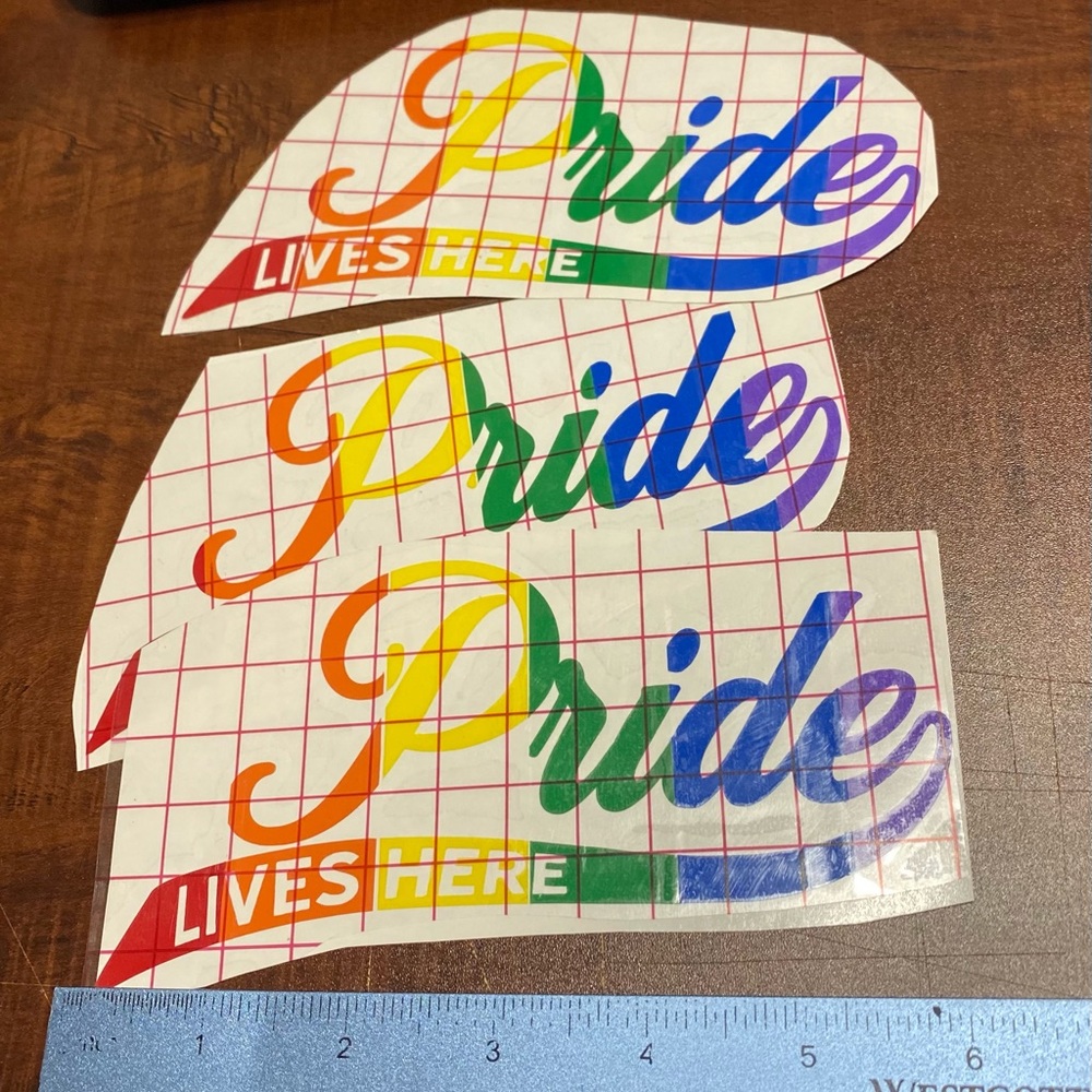 Custom vinyl decals PRIDE